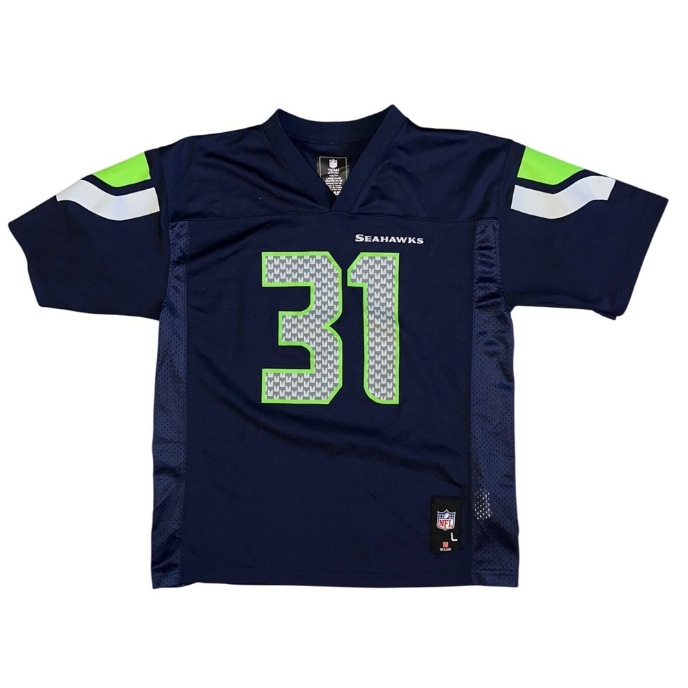 NFL Seattle Seahawks Kam Chancellor 31 Jersey Youth Large 14/16 Navy Blue